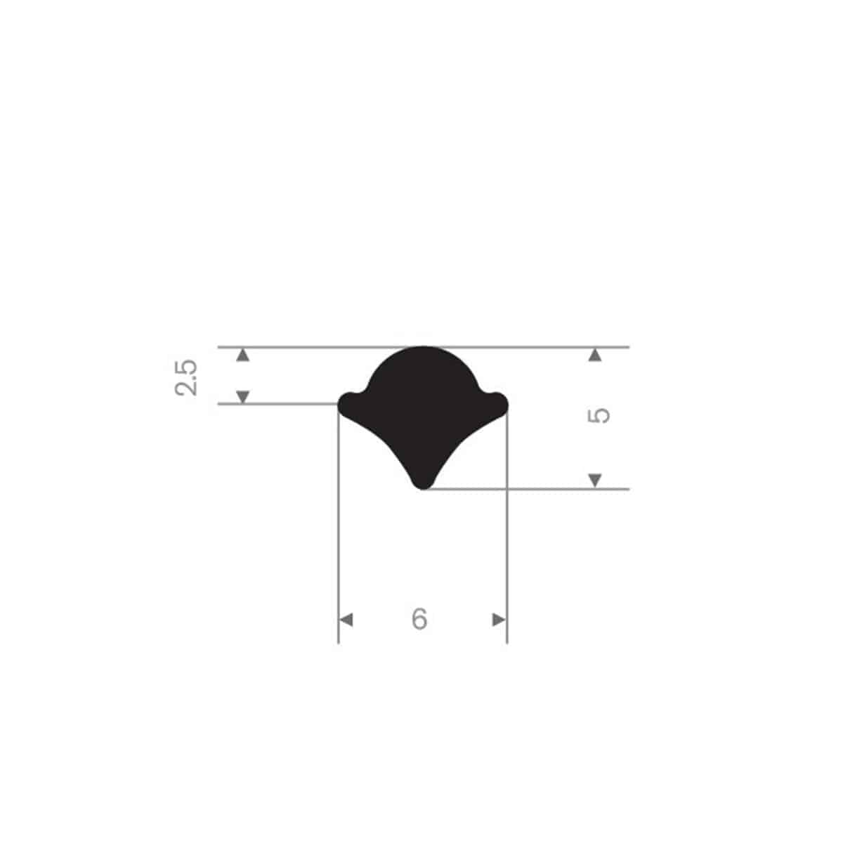 Låsekile sort 5x6 mm - Dansk Kvalitet