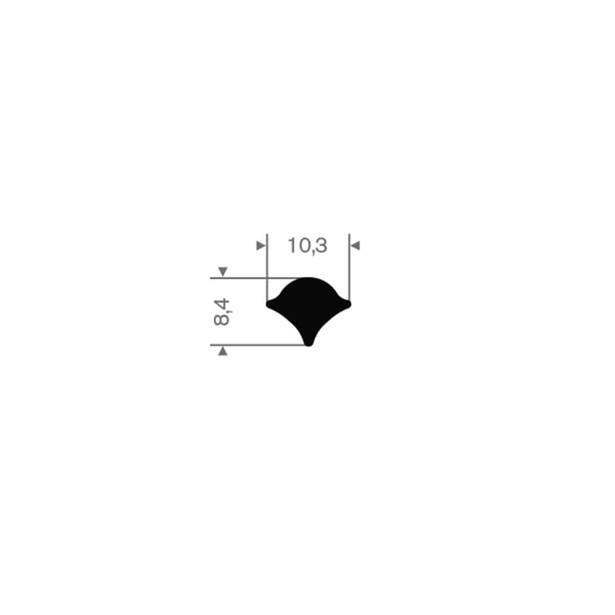 Låsekile sort 8x10 mm - Dansk Kvalitet
